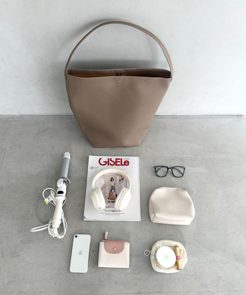 通勤通学にお勧め　PUバケツトートバッグ | MD1253033 | グレイッシュベージュ