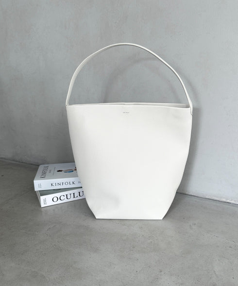 通勤通学にお勧め　PUバケツトートバッグ | MD1253033 | アイボリー