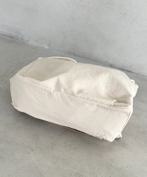 【A4収納可能】軽量ナイロン2way巾着バッグ トートバッグ リュック | MD1253036 | アイボリー