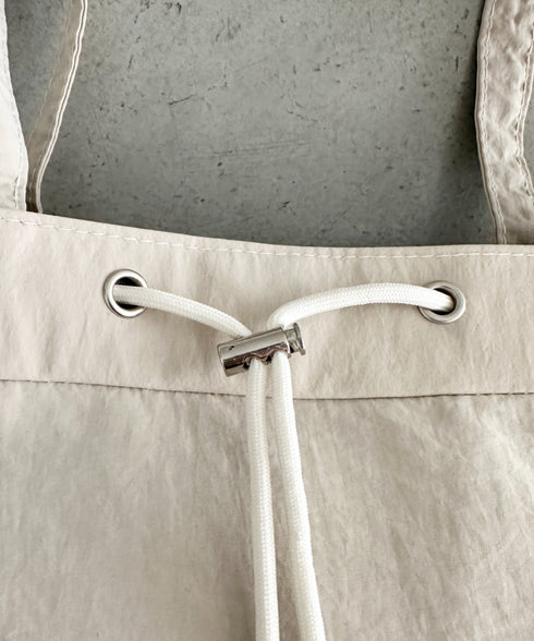 【A4収納可能】軽量ナイロン2way巾着バッグ トートバッグ リュック | MD1253036 | アイボリー