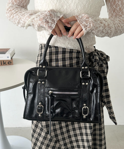 アンティークPUボストンバッグ | CL1256023 | ブラック