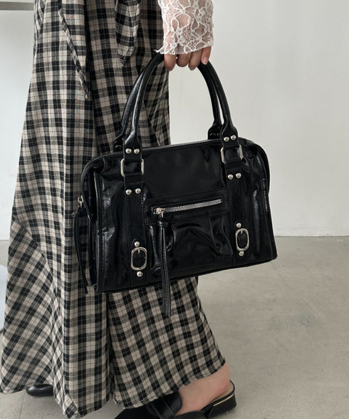 アンティークPUボストンバッグ | CL1256023 | ブラック