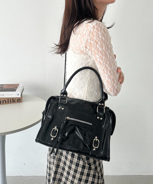 アンティークPUボストンバッグ | CL1256023 | ブラック