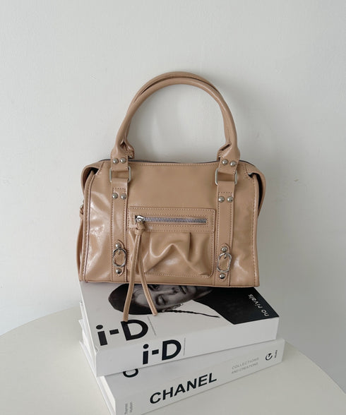 アンティークPUボストンバッグ | CL1256023 | ベージュ