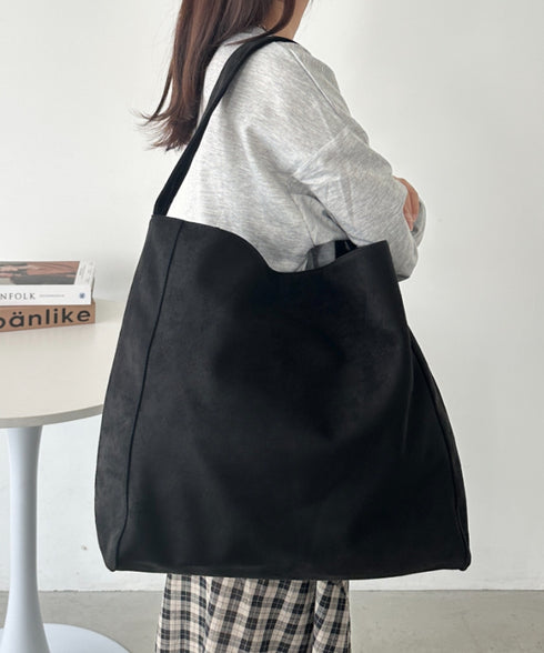 【A4サイズ対応】スエードライクトートバッグ | CL1256024 | ブラック