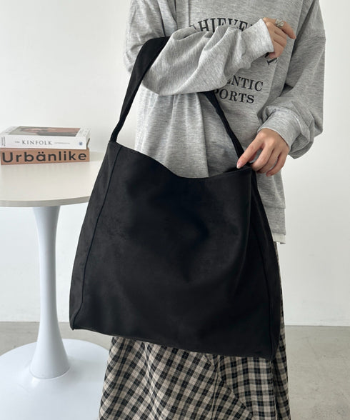 【A4サイズ対応】スエードライクトートバッグ | CL1256024 | ブラック