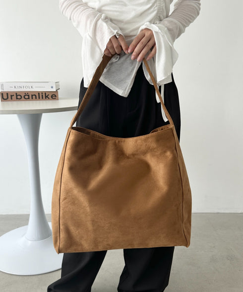 【A4サイズ対応】スエードライクトートバッグ | CL1256024 | キャメル