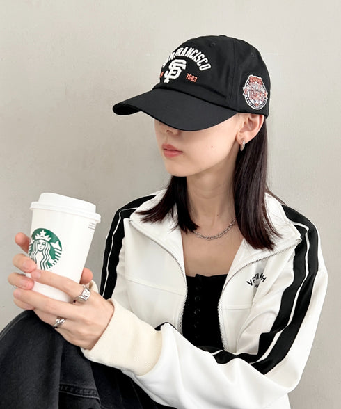 MLB KOREA(エムエルビーコリア)/ヴィンテージ 刺繍 ロゴパッチ メジャーリーグ ベースボール キャップ 帽子/Vintage Cooperstown Patch Unstruck Ball Cap | AT5253044 | ブラック系その他