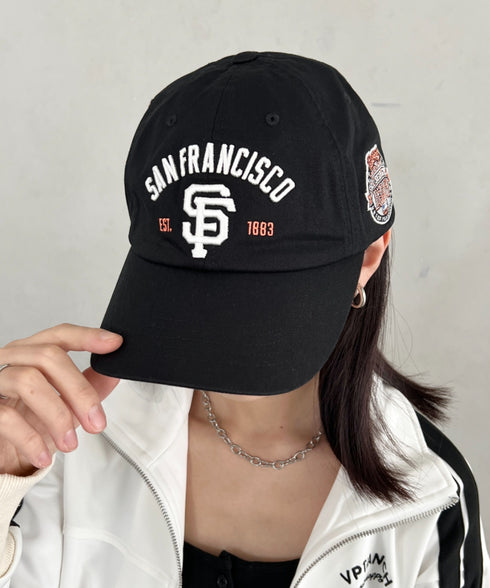 MLB KOREA(エムエルビーコリア)/ヴィンテージ 刺繍 ロゴパッチ メジャーリーグ ベースボール キャップ 帽子/Vintage Cooperstown Patch Unstruck Ball Cap | AT5253044 | ブラック系その他