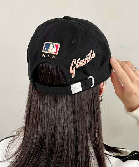 MLB KOREA(エムエルビーコリア)/ヴィンテージ 刺繍 ロゴパッチ メジャーリーグ ベースボール キャップ 帽子/Vintage Cooperstown Patch Unstruck Ball Cap | AT5253044 | ブラック系その他