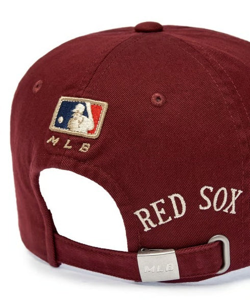 MLB KOREA(エムエルビーコリア)/ヴィンテージ 刺繍 ロゴパッチ メジャーリーグ ベースボール キャップ 帽子/Vintage Cooperstown Patch Unstruck Ball Cap | AT5253044 | ワインレッド