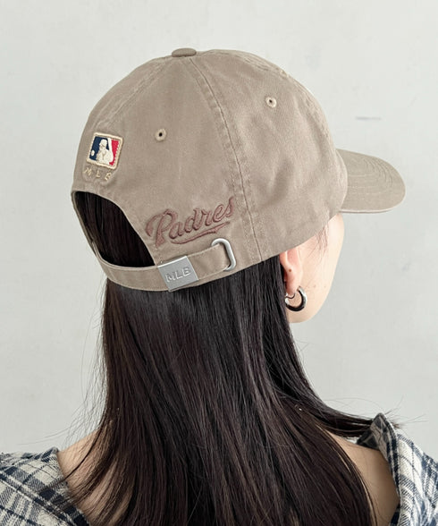 MLB KOREA(エムエルビーコリア)/ヴィンテージ 刺繍 ロゴパッチ メジャーリーグ ベースボール キャップ 帽子/Vintage Cooperstown Patch Unstruck Ball Cap | AT5253044 | ベージュ