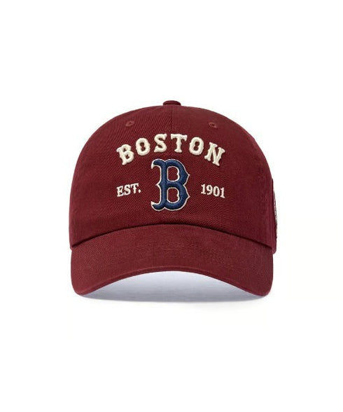 MLB KOREA(エムエルビーコリア)/ヴィンテージ 刺繍 ロゴパッチ メジャーリーグ ベースボール キャップ 帽子/Vintage Cooperstown Patch Unstruck Ball Cap | AT5253044 | ワインレッド