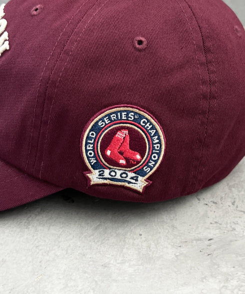 MLB KOREA(エムエルビーコリア)/ヴィンテージ 刺繍 ロゴパッチ メジャーリーグ ベースボール キャップ 帽子/Vintage Cooperstown Patch Unstruck Ball Cap | AT5253044 | ワインレッド