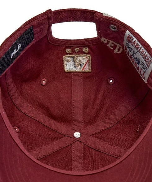 MLB KOREA(エムエルビーコリア)/ヴィンテージ 刺繍 ロゴパッチ メジャーリーグ ベースボール キャップ 帽子/Vintage Cooperstown Patch Unstruck Ball Cap | AT5253044 | ワインレッド