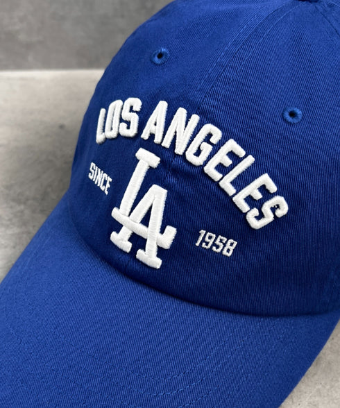 MLB KOREA(エムエルビーコリア)/ヴィンテージ 刺繍 ロゴパッチ メジャーリーグ ベースボール キャップ 帽子/Vintage Cooperstown Patch Unstruck Ball Cap | AT5253044 | ブルー