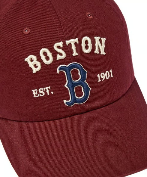 MLB KOREA(エムエルビーコリア)/ヴィンテージ 刺繍 ロゴパッチ メジャーリーグ ベースボール キャップ 帽子/Vintage Cooperstown Patch Unstruck Ball Cap | AT5253044 | ワインレッド