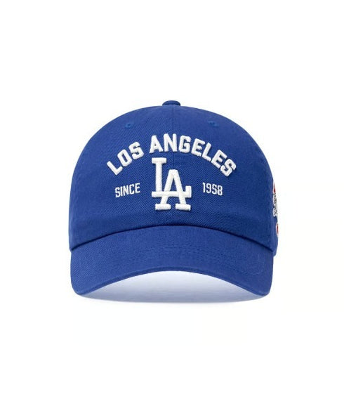 MLB KOREA(エムエルビーコリア)/ヴィンテージ 刺繍 ロゴパッチ メジャーリーグ ベースボール キャップ 帽子/Vintage Cooperstown Patch Unstruck Ball Cap | AT5253044 | ブルー