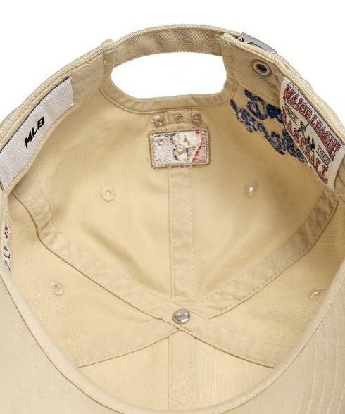 MLB KOREA(エムエルビーコリア)/ヴィンテージ 刺繍 ロゴパッチ メジャーリーグ ベースボール キャップ 帽子/Vintage Cooperstown Patch Unstruck Ball Cap | AT5253044 | アイボリー