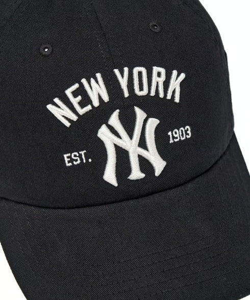 MLB KOREA(エムエルビーコリア)/ヴィンテージ 刺繍 ロゴパッチ メジャーリーグ ベースボール キャップ 帽子/Vintage Cooperstown Patch Unstruck Ball Cap | AT5253044 | ブラック