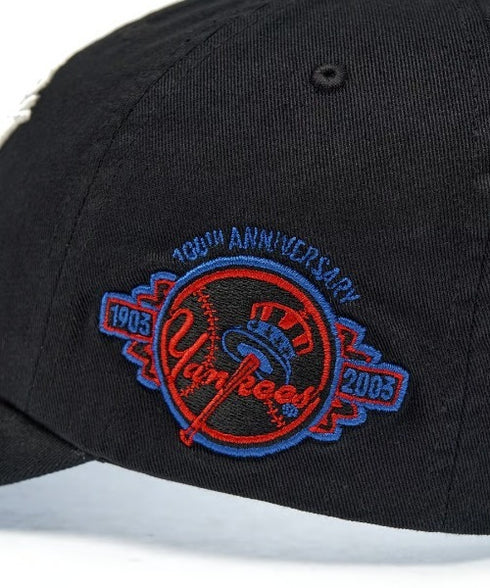 MLB KOREA(エムエルビーコリア)/ヴィンテージ 刺繍 ロゴパッチ メジャーリーグ ベースボール キャップ 帽子/Vintage Cooperstown Patch Unstruck Ball Cap | AT5253044 | ブラック