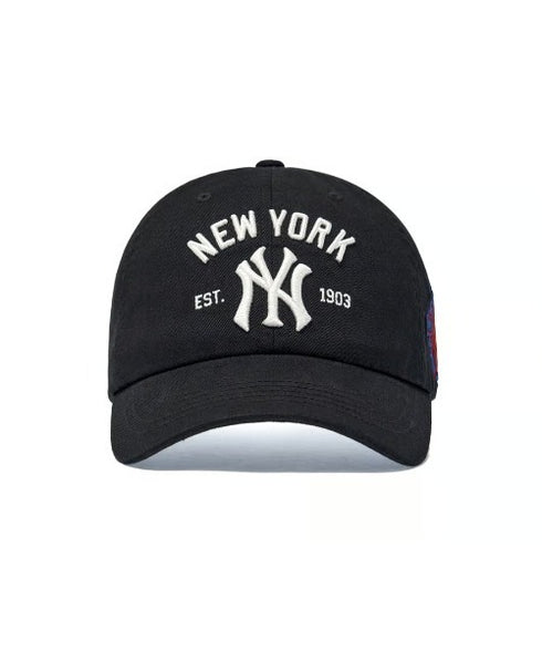 MLB KOREA(エムエルビーコリア)/ヴィンテージ 刺繍 ロゴパッチ メジャーリーグ ベースボール キャップ 帽子/Vintage Cooperstown Patch Unstruck Ball Cap | AT5253044 | ブラック