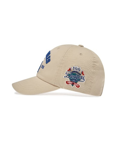 MLB KOREA(エムエルビーコリア)/ヴィンテージ 刺繍 ロゴパッチ メジャーリーグ ベースボール キャップ 帽子/Vintage Cooperstown Patch Unstruck Ball Cap | AT5253044 | アイボリー