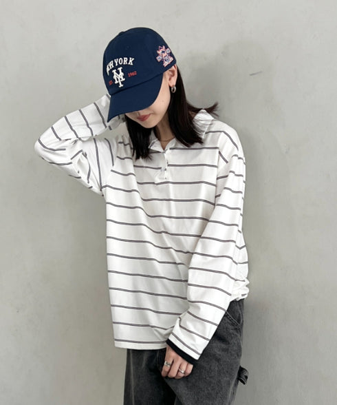 MLB KOREA(エムエルビーコリア)/ヴィンテージ 刺繍 ロゴパッチ メジャーリーグ ベースボール キャップ 帽子/Vintage Cooperstown Patch Unstruck Ball Cap | AT5253044 | ネイビー