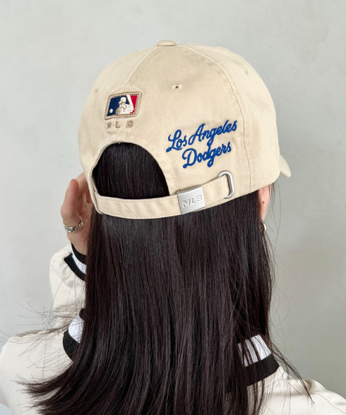 MLB KOREA(エムエルビーコリア)/ヴィンテージ 刺繍 ロゴパッチ メジャーリーグ ベースボール キャップ 帽子/Vintage Cooperstown Patch Unstruck Ball Cap | AT5253044 | アイボリー