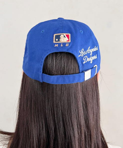MLB KOREA(エムエルビーコリア)/ヴィンテージ 刺繍 ロゴパッチ メジャーリーグ ベースボール キャップ 帽子/Vintage Cooperstown Patch Unstruck Ball Cap | AT5253044 | ブルー