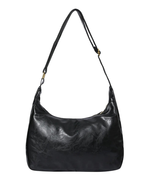 MUCENT(ムセント)/軽量 ゴールドライン ショルダー トートバッグ/MERIN GOLD LINE LEATHER SHOULDER BAG | AT1253047 | ブラック