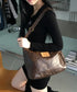 MUCENT(ムセント)/軽量 ゴールドライン ショルダー トートバッグ/MERIN GOLD LINE LEATHER SHOULDER BAG | AT1253047 | ブラウン