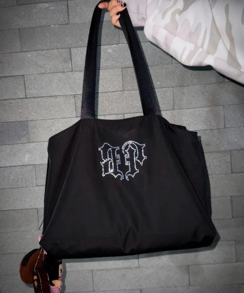 BLACK PURPLE(ブラックパープル)/大容量 クリスタル ショルダー トートバッグ/BP Crystal DoubleSide Bag | AT1253051 | ブラック