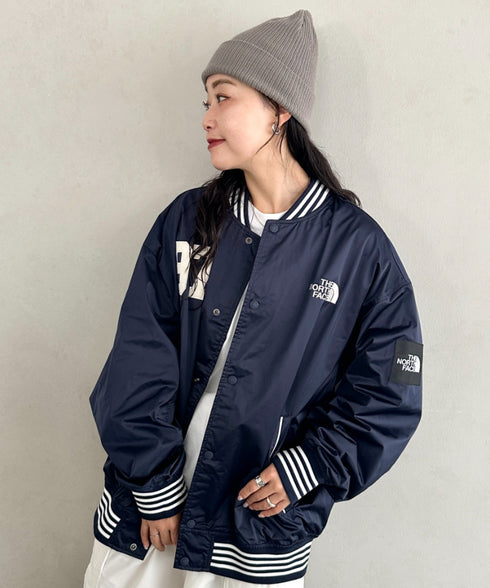 THE NORTH FACE(ザ・ノースフェイス)/ロゴ刺繍 ワッペン スタジャン ジャケット/SPORTY BOMBER JACKET | IM2253061 | ネイビー