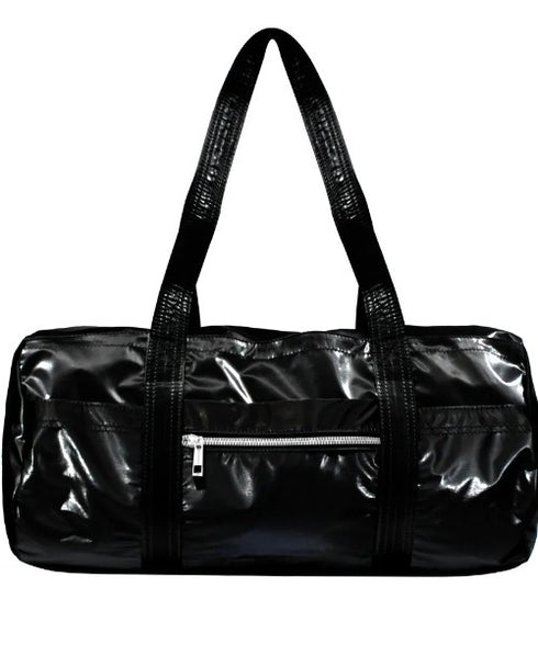 BLACK PURPLE(ブラックパープル)/大容量 グロッシー ショルダー ボストン ダッフルバッグ/Niki Glossy D | AT1253052 | ブラック