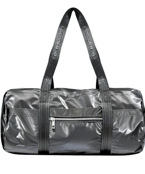 BLACK PURPLE(ブラックパープル)/大容量 グロッシー ショルダー ボストン ダッフルバッグ/Niki Glossy D | AT1253052 | シルバー