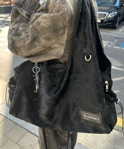 BLACK PURPLE(ブラックパープル)/大容量 マーメイド ショルダー トートバッグ/Mermaid Vicky Bag | AT1253053 | ブラック