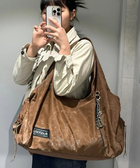 BLACK PURPLE(ブラックパープル)/大容量 マーメイド ショルダー トートバッグ/Mermaid Vicky Bag | AT1253053 | ブラウン