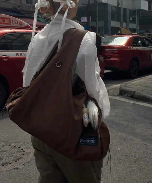 BLACK PURPLE(ブラックパープル)/大容量 マーメイド ショルダー トートバッグ/Mermaid Vicky Bag | AT1253053 | ブラウン