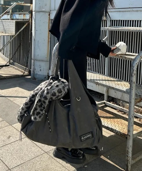 BLACK PURPLE(ブラックパープル)/大容量 マーメイド ショルダー トートバッグ/Mermaid Vicky Bag | AT1253053 | チャコールグレー