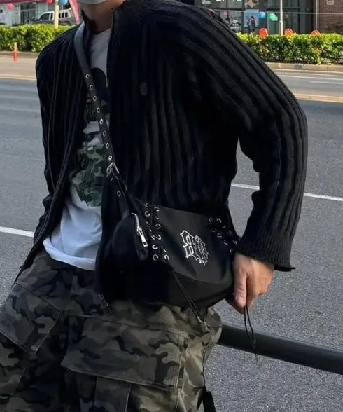 BLACK PURPLE(ブラックパープル)/3WAY 軽量 ストーン コルセット ショルダー トート クロスバッグ/Glow Corset Bag | AT1253054 | ブラック