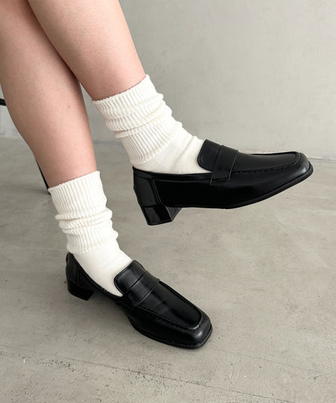 スクエアトゥローファー | MD3253041 | ブラック