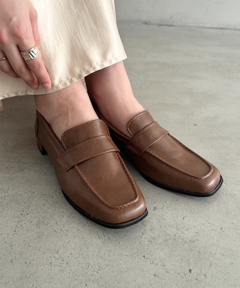 スクエアトゥローファー | MD3253041 | ブラウン