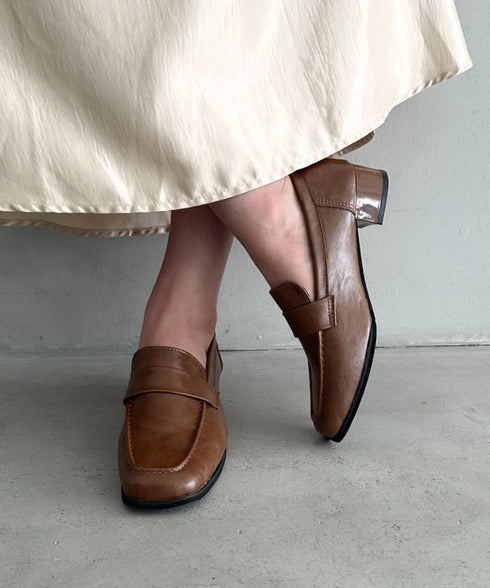 スクエアトゥローファー | MD3253041 | ブラウン