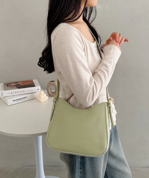 【６色展開】ワンハンドルハーフムーンバッグ | CL1256026 | グリーン