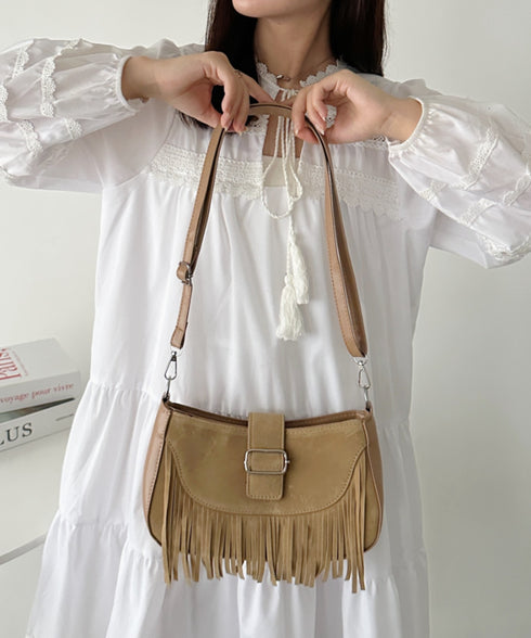 ベルトフリンジショルダーバッグ | CL1256028 | ベージュ