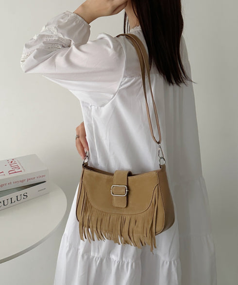 ベルトフリンジショルダーバッグ | CL1256028 | ベージュ