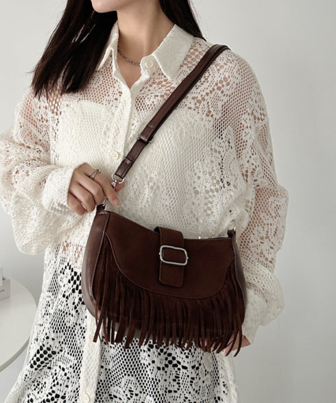 ベルトフリンジショルダーバッグ | CL1256028 | ブラウン