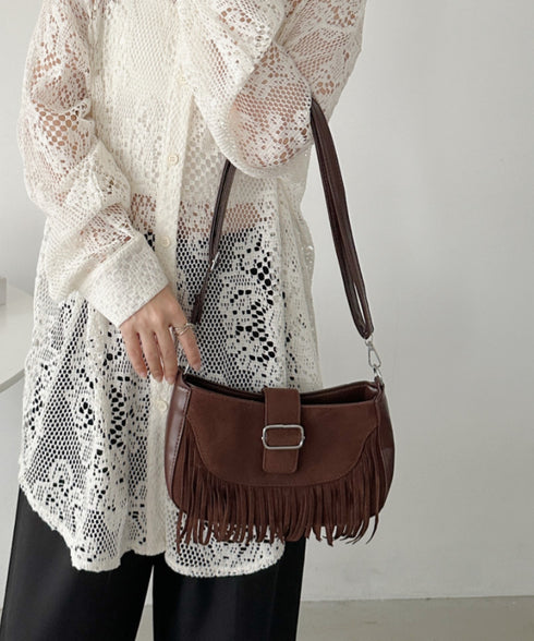 ベルトフリンジショルダーバッグ | CL1256028 | ブラウン