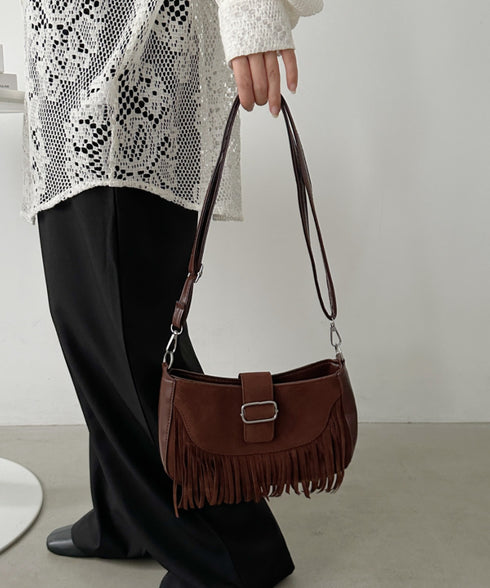 ベルトフリンジショルダーバッグ | CL1256028 | ブラウン